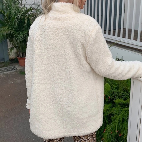 Eilly Bazar Double Button Teddy Coat - Picture 2 of 2